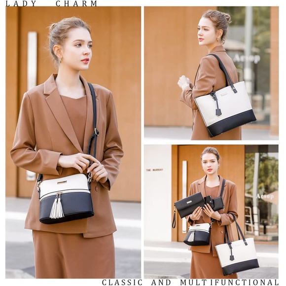 TcIFE Purses and Handbags Womens Satchel Shoulder Tote Bags Wallets - Picture 2 of 6